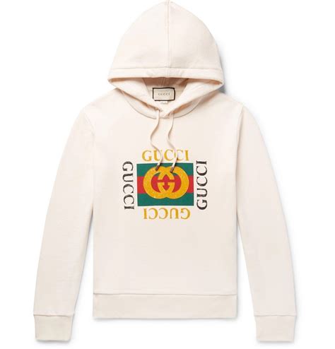 gucci oversized cotton jersey hoodie|Jersey hooded sweatshirt in beige .